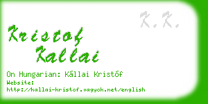kristof kallai business card